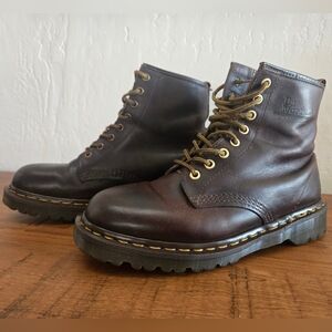 Dr. Martens 1460 Crazy Horse Brown Leather Lace Up Women's Boots size 8